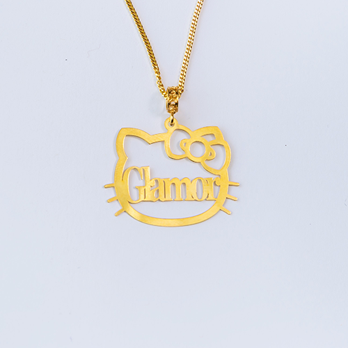 Custom 916 Gold Kitty Pendant