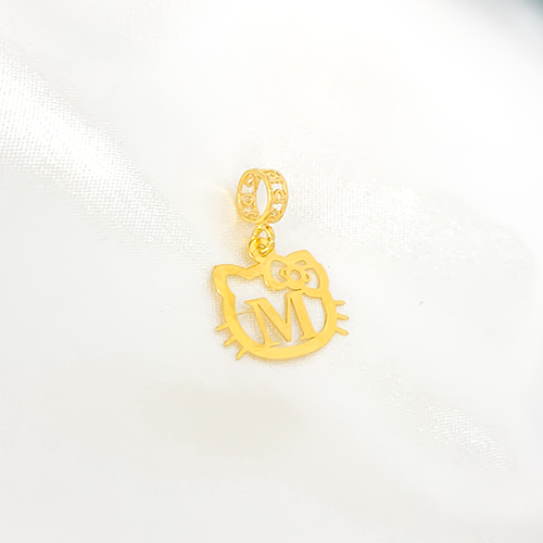 Mini 916 Gold Kitty Charm