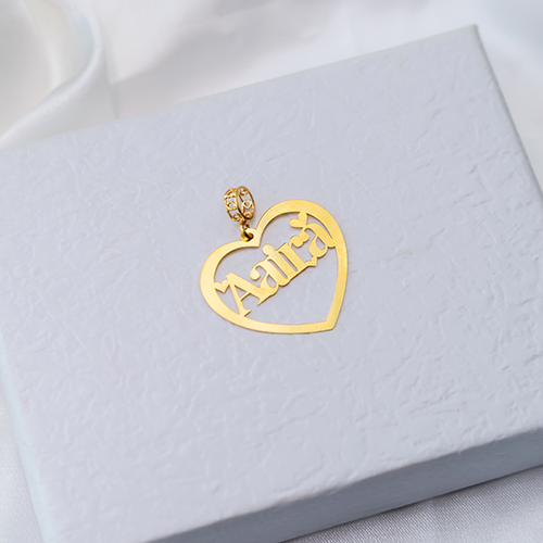 Custom 916 Gold Heart Pendant