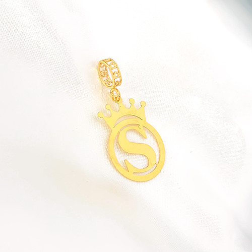 Mini Royal 916 Gold Round Charm